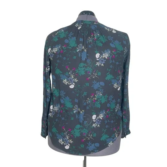 Torrid Chiffon Black Floral Peasant Blouse (Size 00/M) - Picture 3 of 6